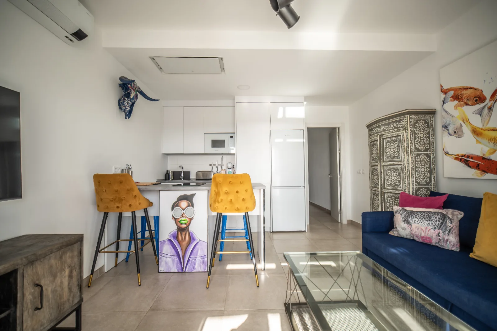 Cocina de uno de los apartamentos