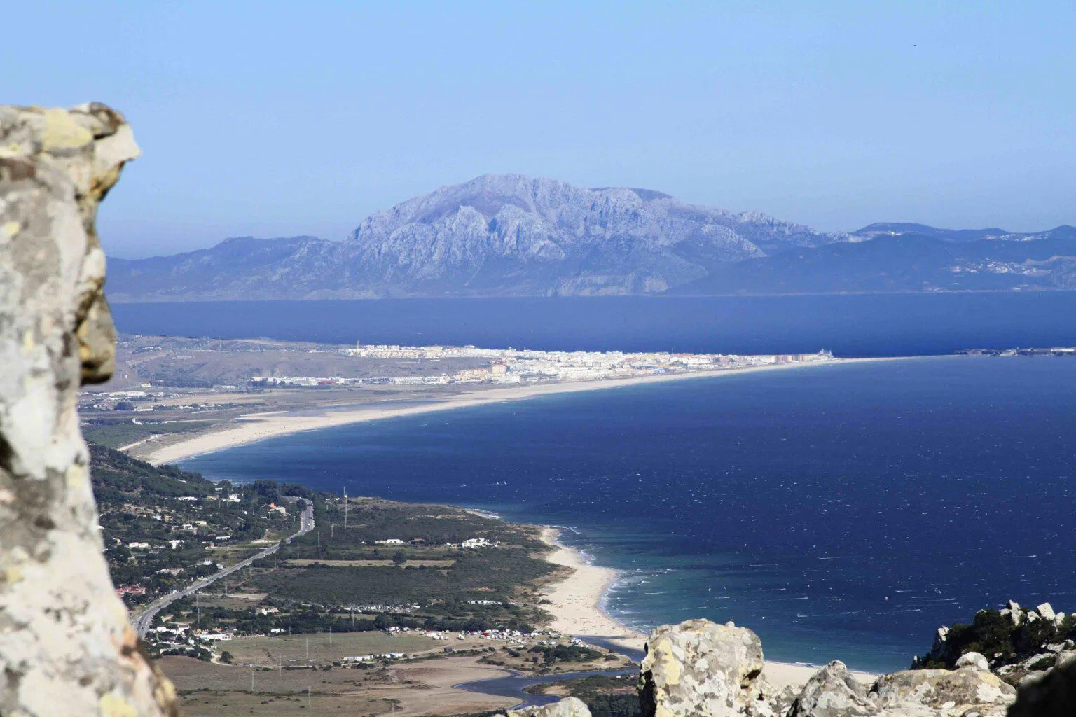 La costa de Tarifa vista desde el aire